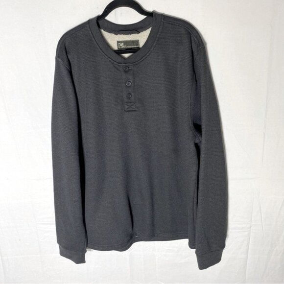 B.C. Clothing Grey Waffle Fleece Lined Pullover Sweatshirt XXL - Picture 1 of 14